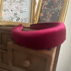 Source Unknown Velvet Headband in Deep Red
